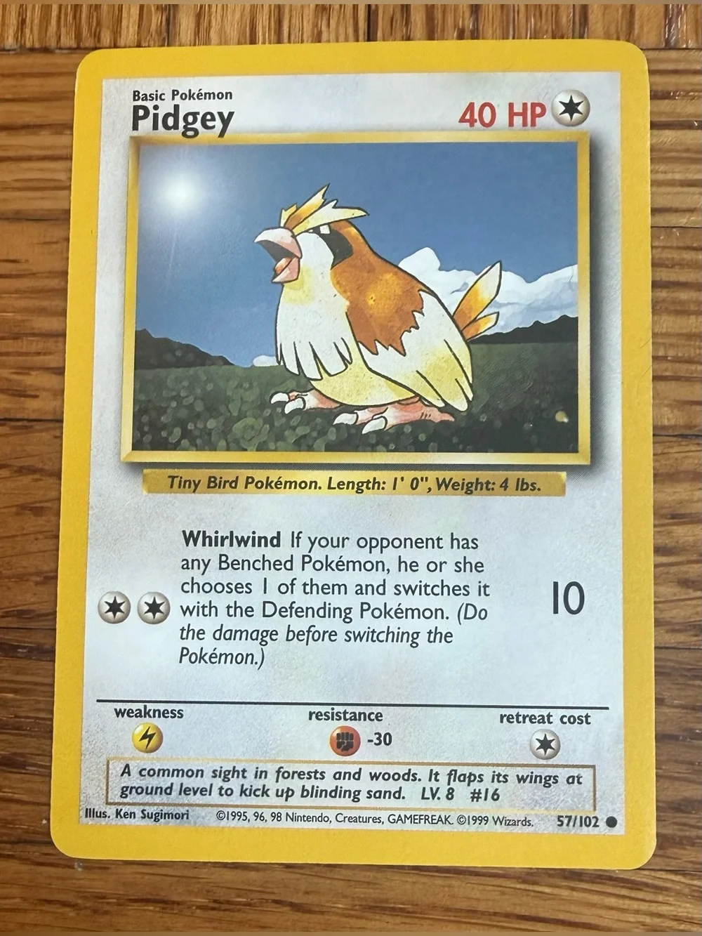 Pokemon Pidgey, Pidgeotto, Pidgeot Base Set Cards